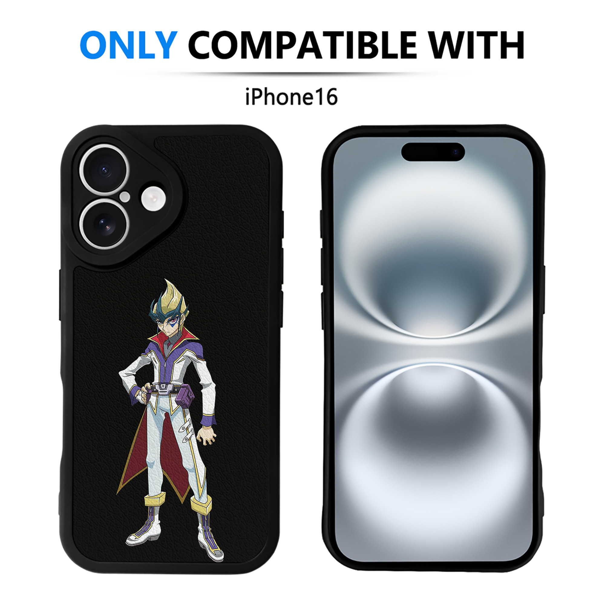 遊☆戯☆王 Yu-Gi-Oh! 【iPhone 16シリーズ対応】シリコンスマホケース（レザー調） 材質：シリコン